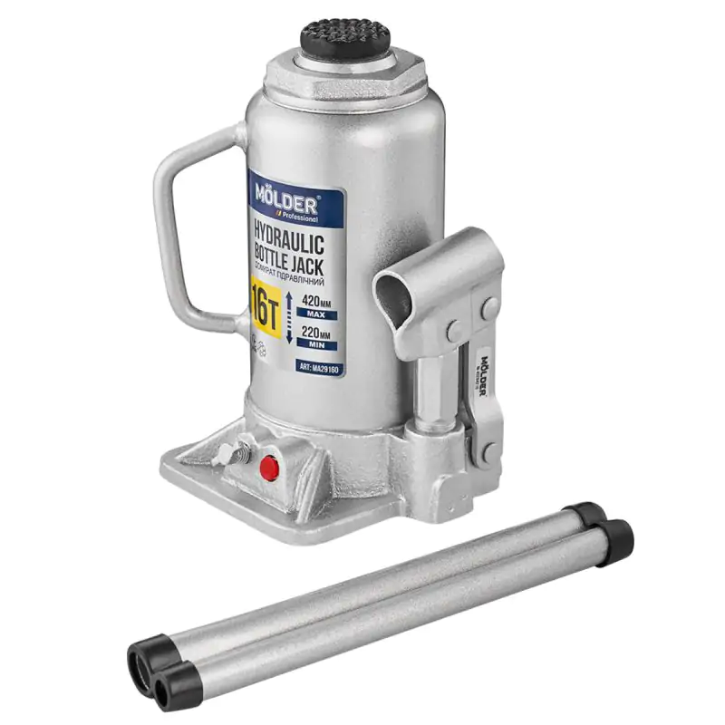 Домкрат гидравлический бутылочный Molder 16т 220-420мм - фото 3