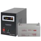 Комплект резервного питания для котла и теплого пола LogicPower ИБП + гелевая батарея (UPS B1000VA + АКБ GL 1440W) — миниатюра 2