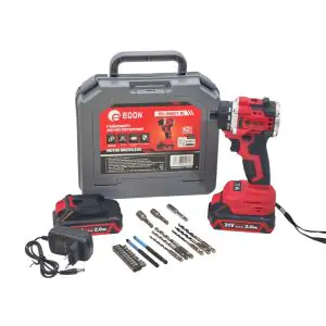 Товар Акумуляторний гвинтоверт безщітковий EDON ED-SM21 BL (21В, 40 Нм, 2 АКБ, Кейс)