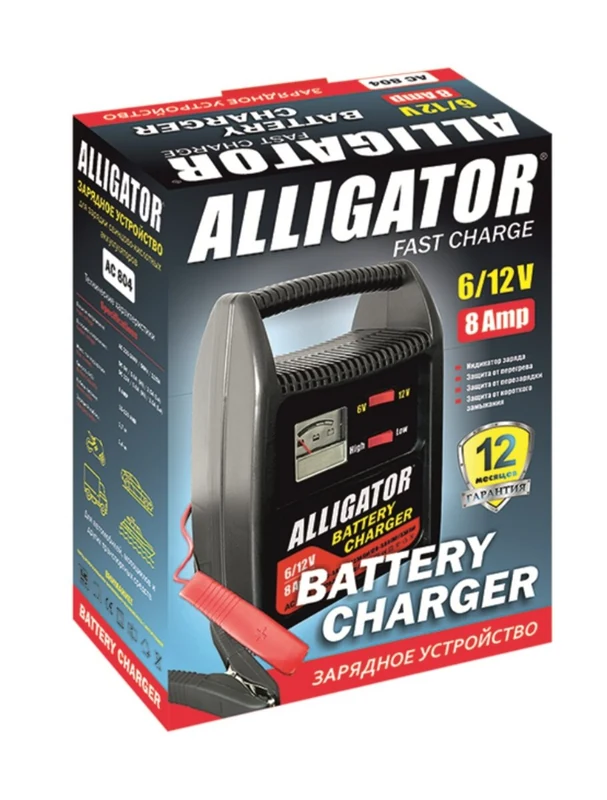 Зарядное устройство Alligator AC804 6/12 В, 8 А, для АКБ 15–120 А·ч - фото 3