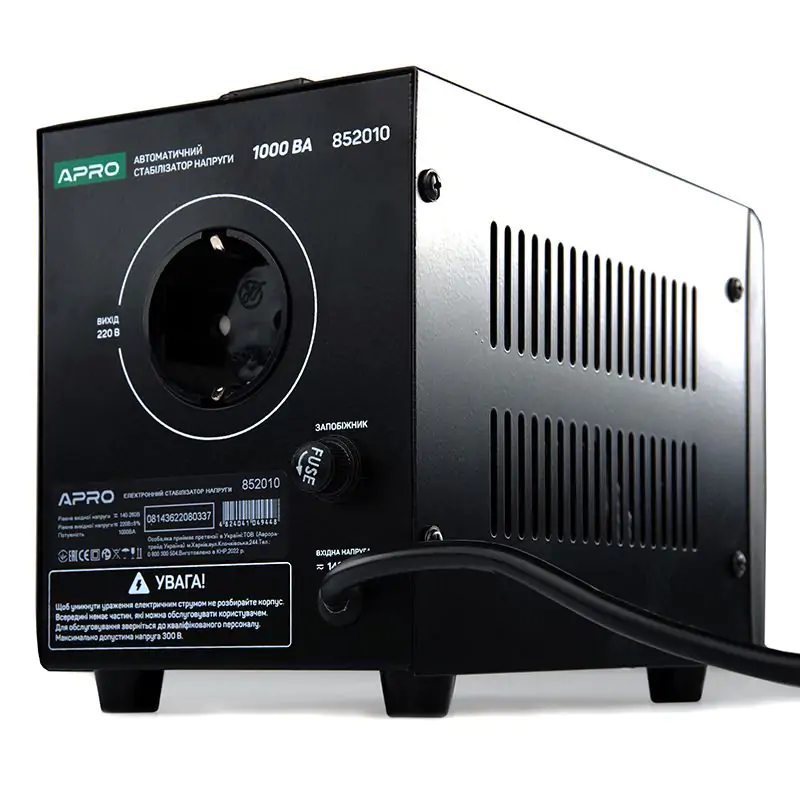 Стабилизатор напряжения релейный APRO AVR-1000, 800Вт - фото 4