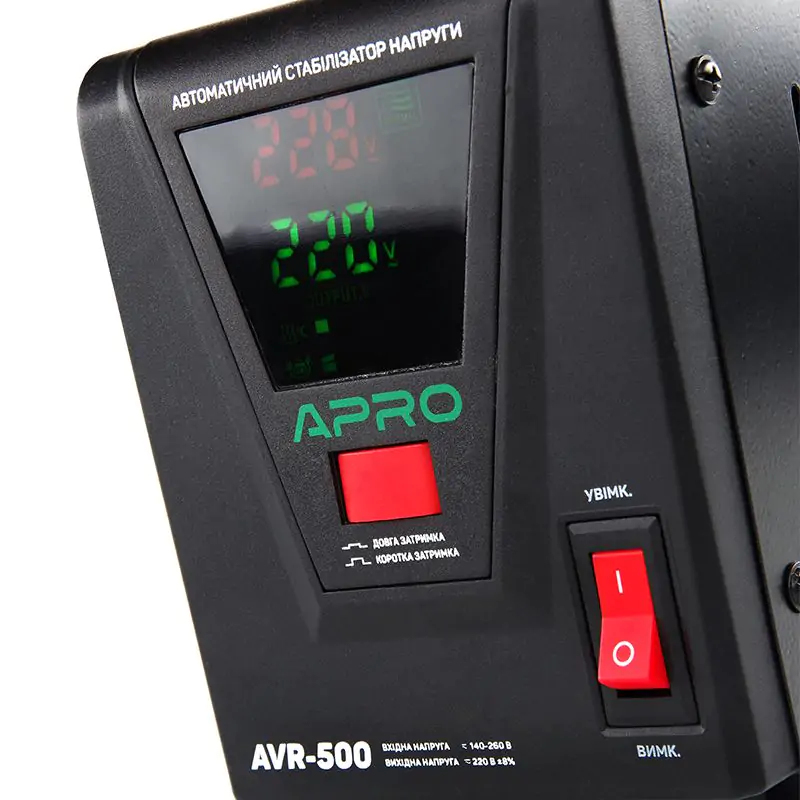 Стабилизатор напряжения релейный APRO AVR-500, 400Вт - фото 3