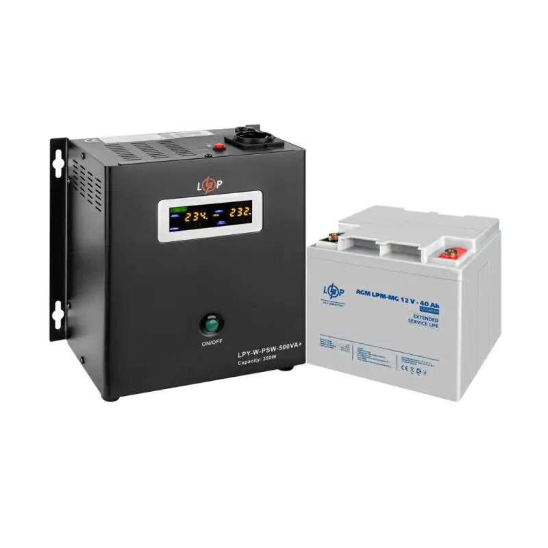 Комплект резервного питания ИБП + мультигелевая батарея (UPS W500 + АКБ MG 480Wh) - фото 2