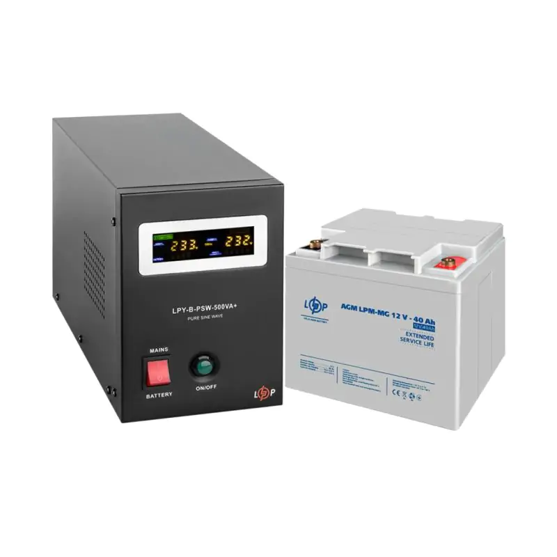 Комплект резервного питания ИБП + мультигелевая батарея (UPS B500 + АКБ MG 480Wh) - фото 2