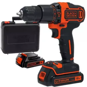 Товар Дрель-шуруповерт аккумуляторная ударная BLACK+DECKER BDCHD18KB