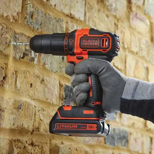 Дрель-шуруповерт акумуляторна ударна BLACK+DECKER BDCHD18KB - фото 2 Дрель-шуруповерт акумуляторна ударна BLACK+DECKER BDCHD18KB - фото 2