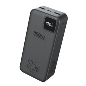 Павербанк Brevia 45320PB 30000 мА·год 22,5 Вт, LCD, чорний