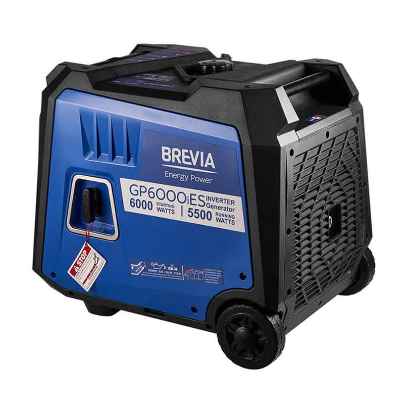Инверторный бензиновый генератор Brevia GP6000iES 5,5/6 кВт с электростартером - фото 2 Инверторный бензиновый генератор Brevia GP6000iES 5,5/6 кВт с электростартером - фото 2