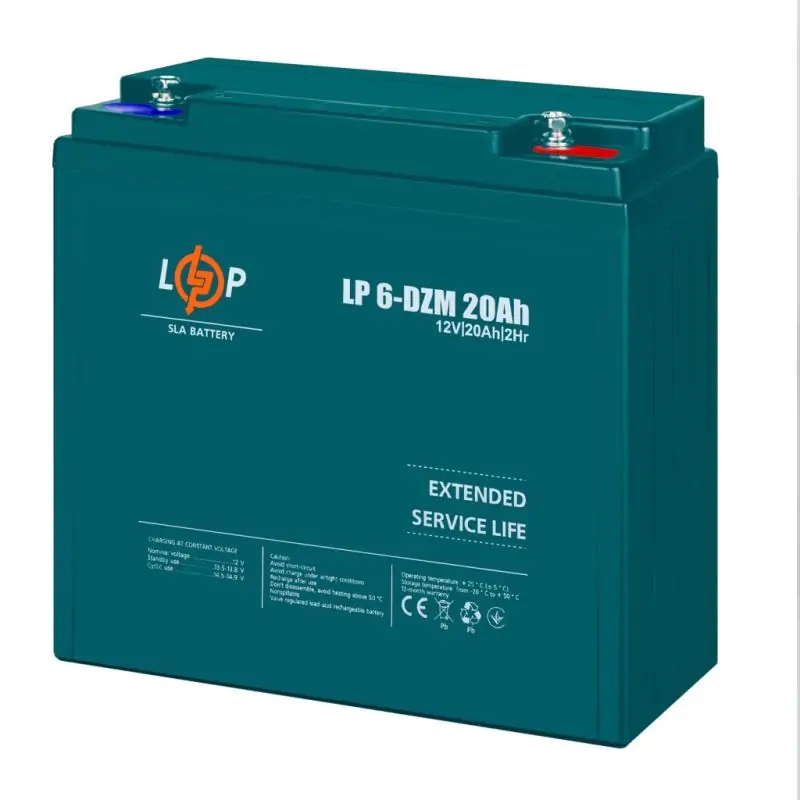 Тяговий свинцево-кислотний AGM акумулятор LP 6-DZM-20 Ah - фото 3