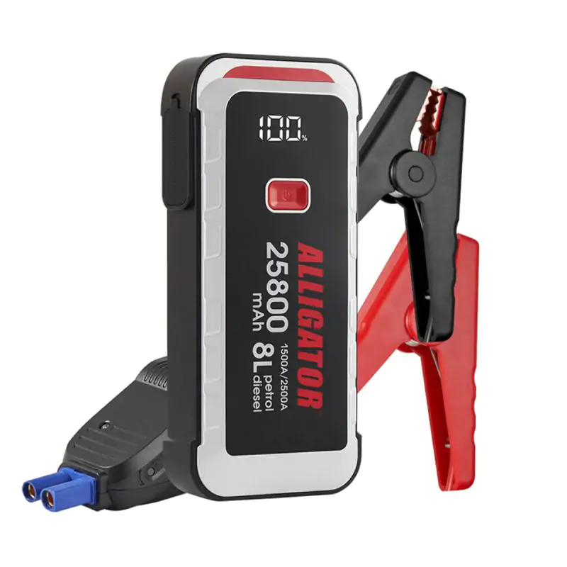 Пусковий пристрій Alligator Jump Starter 1500A/2500A 25800mAh зі Smart-клемами - фото 2