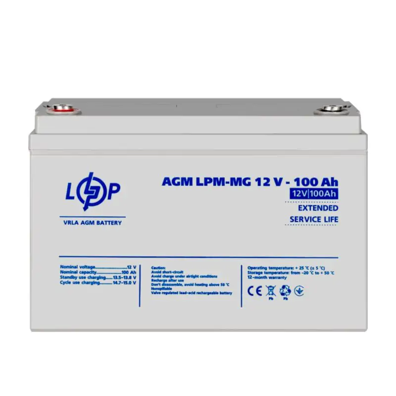 Акумулятор мультигелевий LPM-MG 12V - 100 Ah - фото 2 Акумулятор мультигелевий LPM-MG 12V - 100 Ah - фото 2
