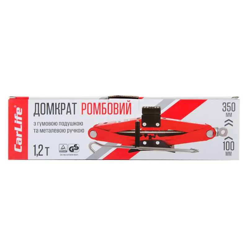 Домкрат ромбовий CarLife 1,2т 100-350мм - фото 2