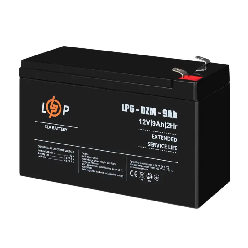 Тяговий свинцево-кислотний AGM акумулятор LP 6-DZM-9 Ah - фото 3