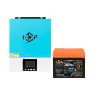 Комплект резервного питания LogicPower W3000 + литиевая (LiFePO4) батарея 1280Wh — миниатюра 2