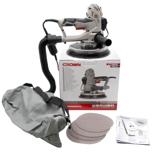 Шліфувальна машина для гіпсокартону CROWN CT13609 - фото 4 Шліфувальна машина для гіпсокартону CROWN CT13609 - фото 4