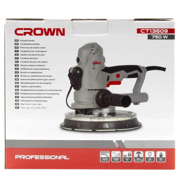 Шліфувальна машина для гіпсокартону CROWN CT13609 - фото 5 Шліфувальна машина для гіпсокартону CROWN CT13609 - фото 5