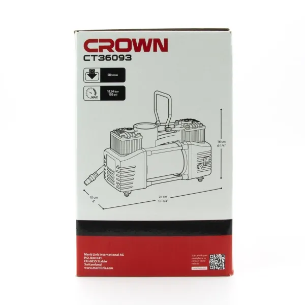 Автомобильный компрессор CROWN CT36093 - фото 7