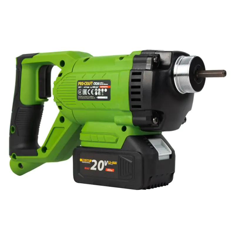Акумуляторний вібратор для бетону Procraft CV20 з булавою 1,5 м (без АКБ та ЗП) - фото 3