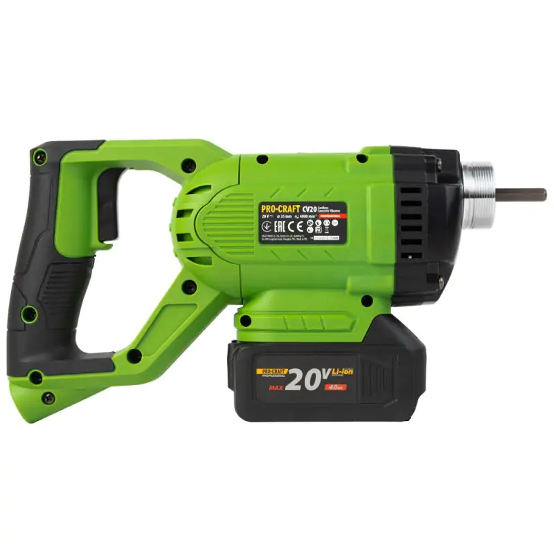 Акумуляторний вібратор для бетону Procraft CV20 з булавою 1,5 м (без АКБ та ЗП) - фото 4