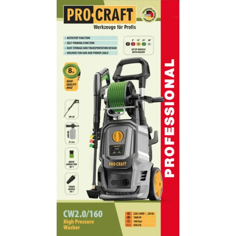 Миття високого тиску Procraft CW2.0/160 - фото 2 Миття високого тиску Procraft CW2.0/160 - фото 2