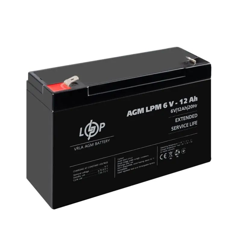 Акумулятор AGM LPM 6V - 12 Ah - фото 4 Акумулятор AGM LPM 6V - 12 Ah - фото 4