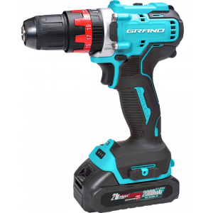 Дриль-шурупокрут акумуляторна ударна безщіткова Grand ДА-21UBL/PRO (21В, Brushless, 45 Нм, 2 АКБ)