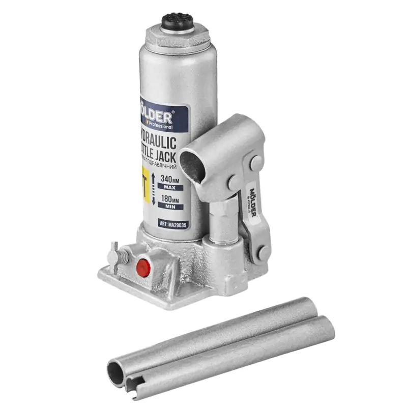 Домкрат гидравлический бутылочный Molder 3т 180-340мм в кейсе - фото 3