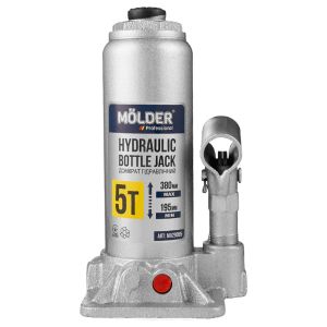Домкрат гидравлический бутылочный Molder 5т 195-380мм в кейсе