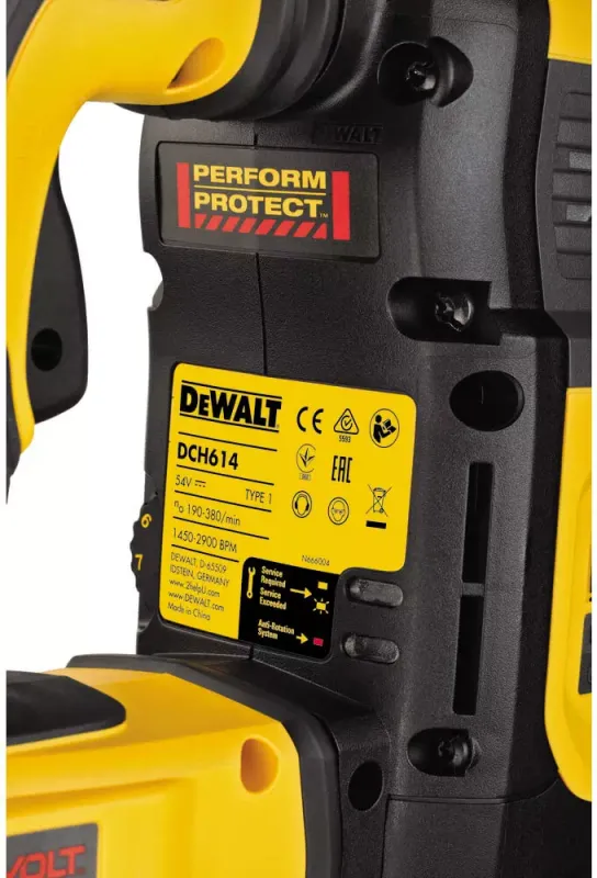 Перфоратор аккумуляторный бесщеточный SDS-MAX DeWALT DCH614X2 - фото 5