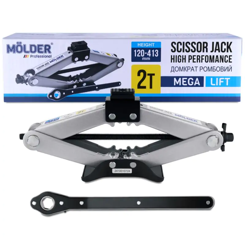 Домкрат ромбовий Molder 2т 120-413мм з тріскачкою - фото 2