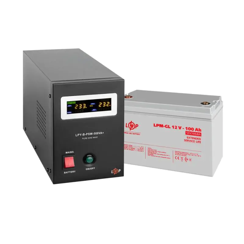 Комплект резервного питания ИБП + гелевая батарея (UPS B500 + АКБ GL 1200Wh) - фото 2