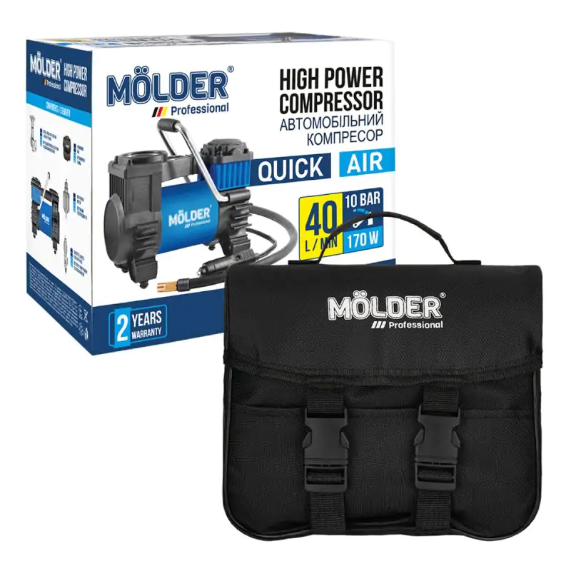 Автомобильный компрессор Molder Quick Air 170Вт 10Атм 40л/мин - фото 6