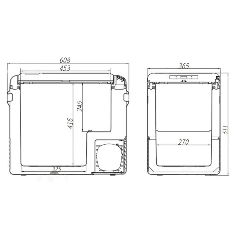 Холодильник автомобильный Brevia 50л (компрессор LG) 22535 - фото 9