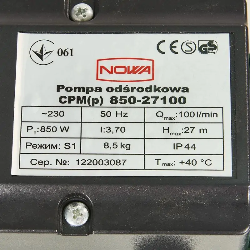 Насос центробежный Nowa CPM(P) 850-27100 - фото 6