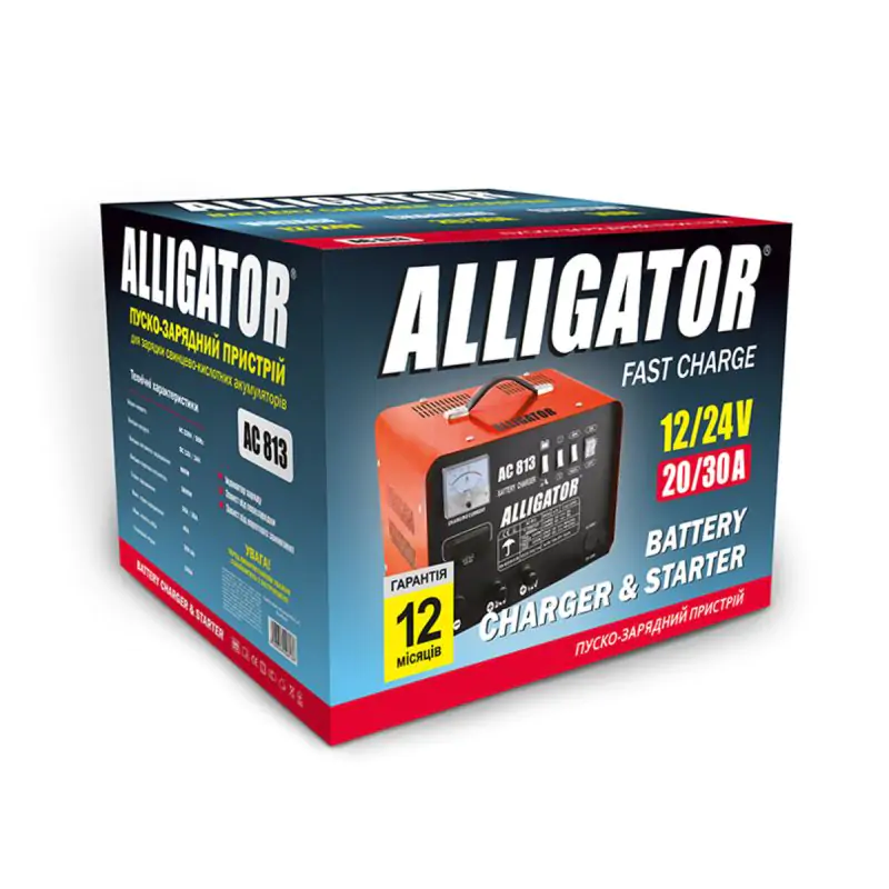 Пуско-зарядное устройство АКБ Alligator 12/24В 300А·час 45А - фото 4