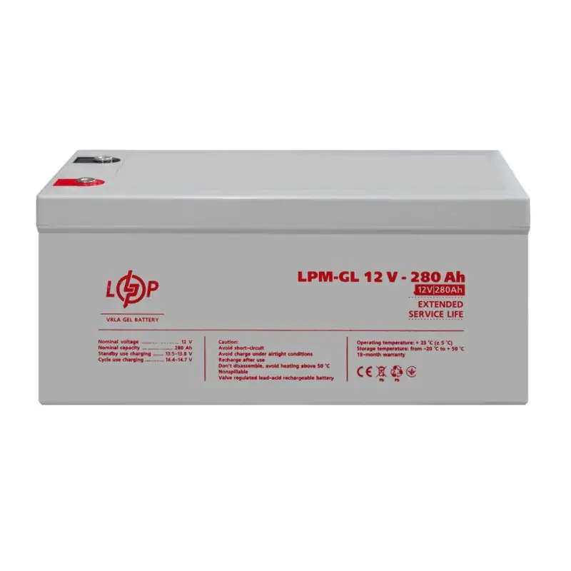 Аккумулятор гелевой LPM-GL 12V - 280 Ah - фото 2