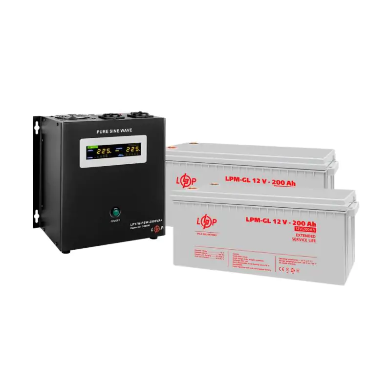 Комплект резервного питания ИБП + гелевая батарея (UPS W2500VA + АКБ GL 4800Wh) - фото 2