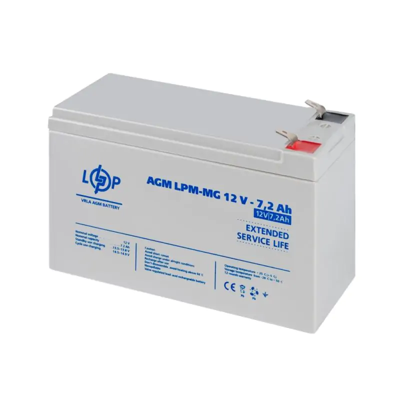 Акумулятор мультигелевий LPM-MG 12V - 7.2 Ah - фото 4 Акумулятор мультигелевий LPM-MG 12V - 7.2 Ah - фото 4