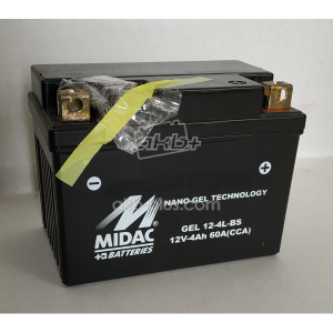 Акумулятор 4AH-12V GEL 12-4L-BS MIDAC MOTO (114Х71Х86), R, EN60, ГЕЛІВИЙ