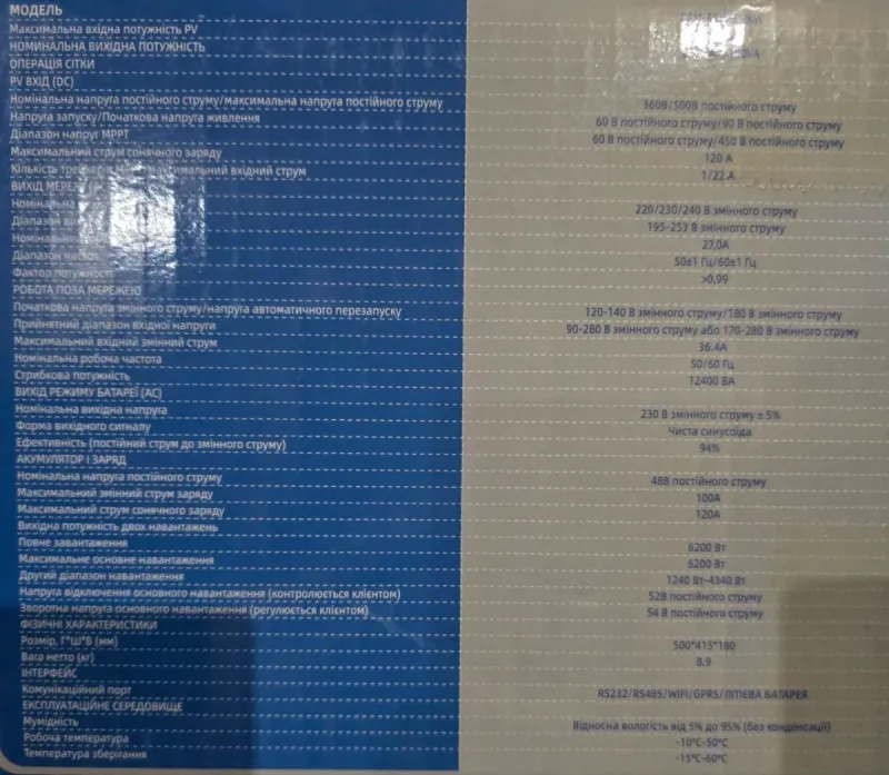 Гибридный инвертор EDON EPM-ECO-6,2KW - фото 2 Гибридный инвертор EDON EPM-ECO-6,2KW - фото 2