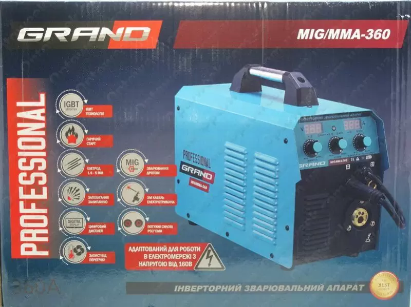 Зварювальний напівавтомат Grand MIG/MMA-360 - фото 5