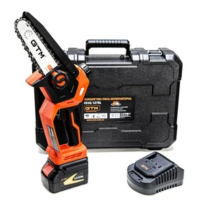 Товар Аккумуляторная цепная мини-пила GTM CS18/127BL KIT, 18 В, шина 12,7 см, АКБ 4 А·ч, зарядка и кейс