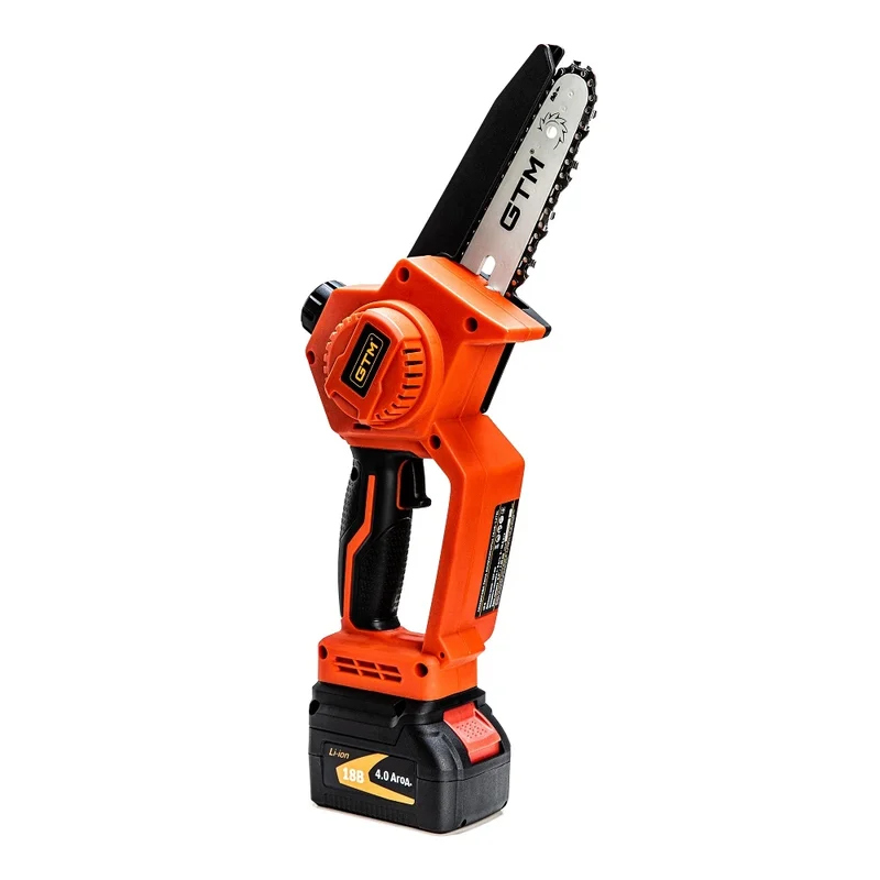 Аккумуляторная цепная мини-пила GTM CS18/127BL KIT, 18 В, шина 12,7 см, АКБ 4 А·ч, зарядка и кейс - фото 3 Аккумуляторная цепная мини-пила GTM CS18/127BL KIT, 18 В, шина 12,7 см, АКБ 4 А·ч, зарядка и кейс - фото 3