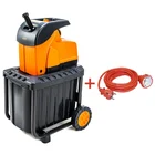 Садовый измельчитель GTM DS2800/45 KIT, 2800 Вт, ветки до 45 мм, бак 60 л + удлинитель 10 м - миниатюра 1