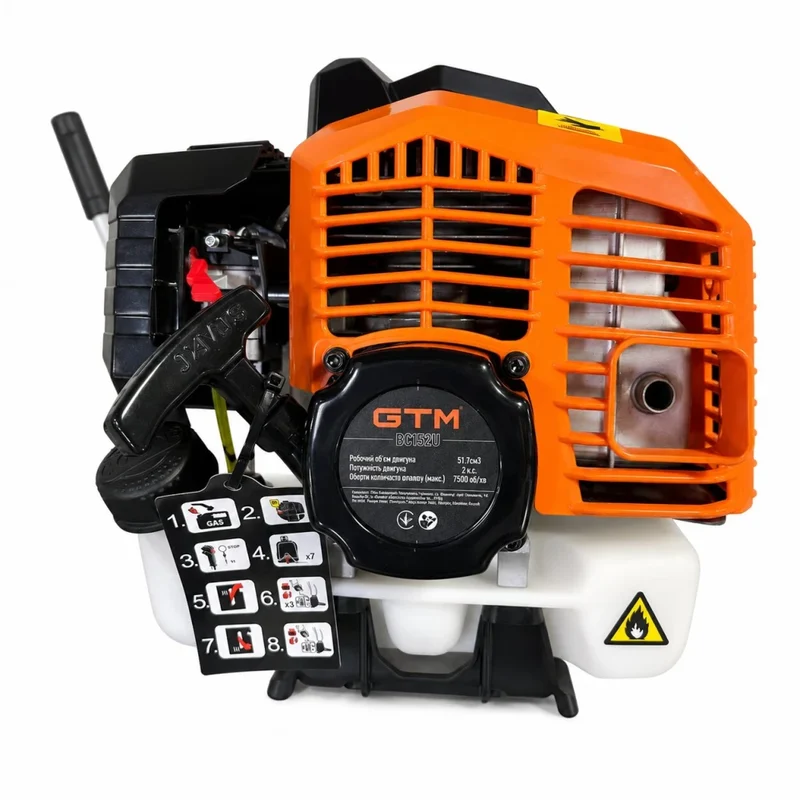 Бензиновая мотокоса GTM BCI52U, 1,45 кВт, нож и головка Tap'n'Go - фото 5 Бензиновая мотокоса GTM BCI52U, 1,45 кВт, нож и головка Tap'n'Go - фото 5