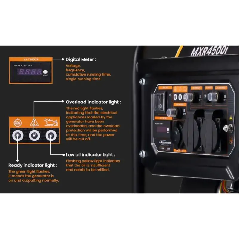 Генератор інверторний Maxpeedingrods MXR4500i - фото 6 Генератор інверторний Maxpeedingrods MXR4500i - фото 6