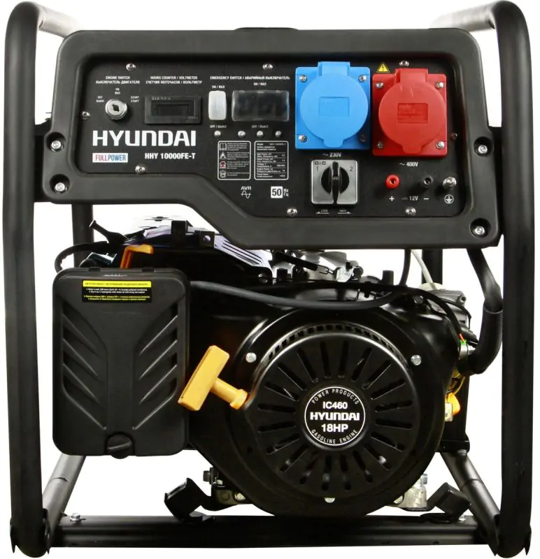 Бензиновий генератор Hyundai HHY 10000FE-T (універсальній 220/380В) - фото 4
