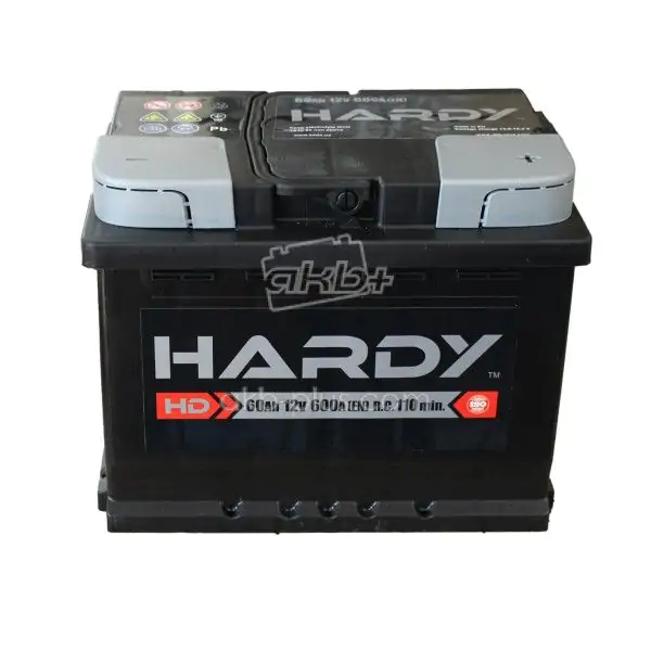 Автомобильный аккумулятор HARDY 6СТ-60 (-/+) 12В 60АH 600А - фото 4