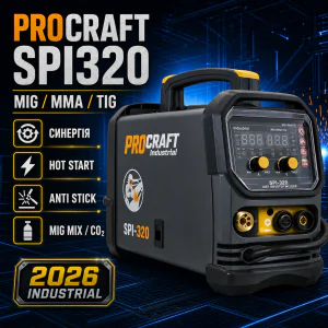 Інверторний напівавтомат зварювальний Procraft industrial SPI320 2026