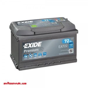 Автомобільний акумулятор Exide 6СТ-72 Premium EA722